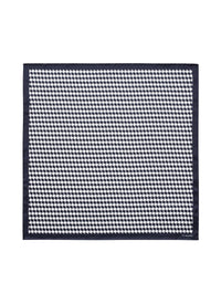 Houndstooth silk clutch bag - Navy Blue