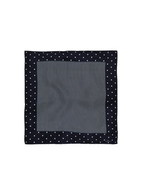 Printed silk clutch bag - Navy