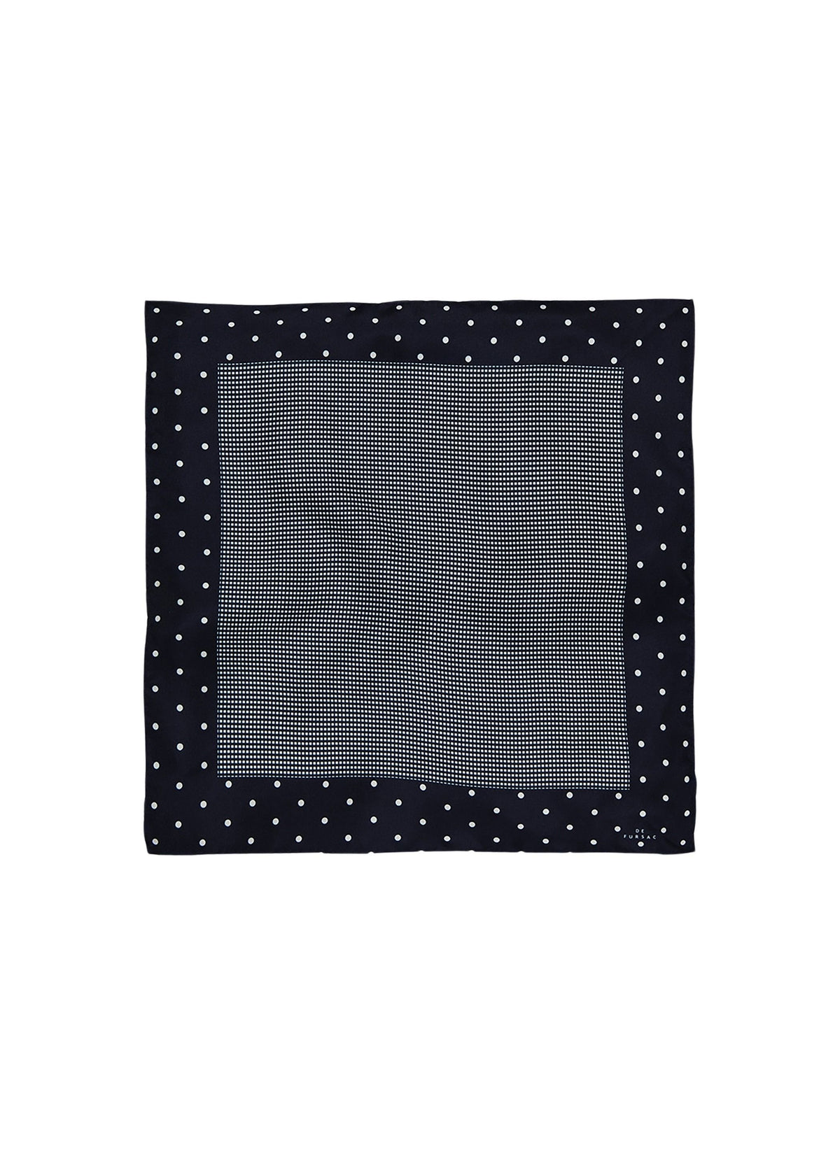 Printed silk clutch bag - Navy