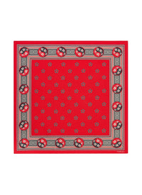 Pochette en lainet soie à imprimé - Rouge