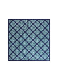 Patterned silk twill clutch bag - Duck