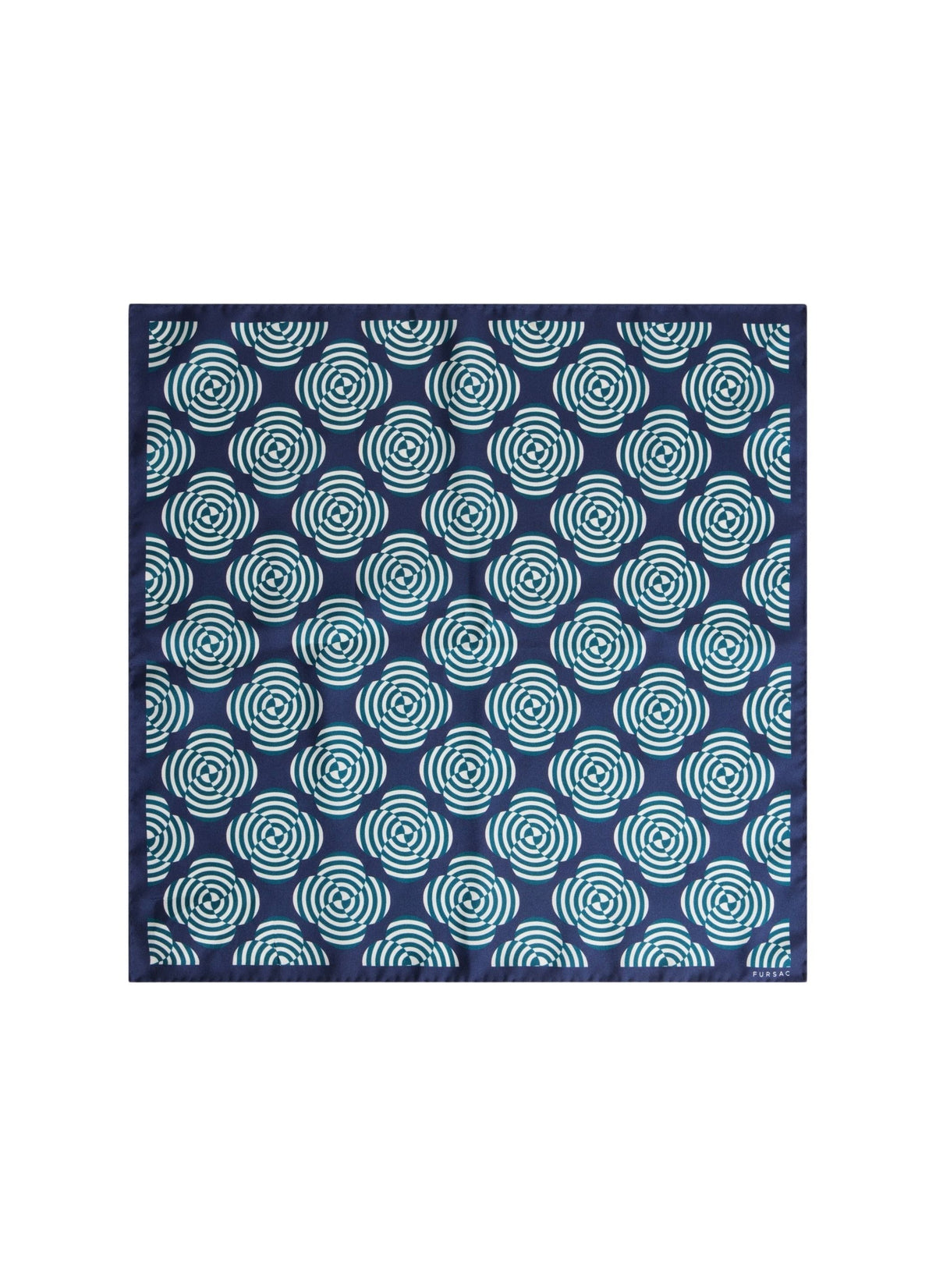 Patterned silk twill clutch bag - Duck