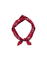 Printed silk bandana - Red