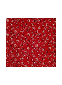 Printed silk bandana - Red