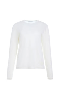 Combe cotton long-sleeve T-shirt - Ivory