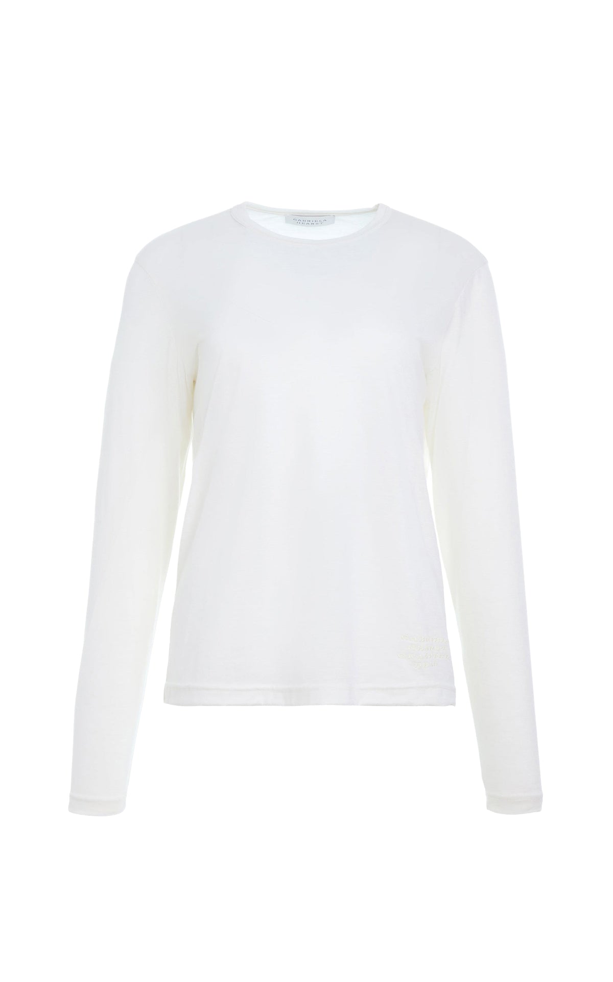 Combe cotton long-sleeve T-shirt - Ivory