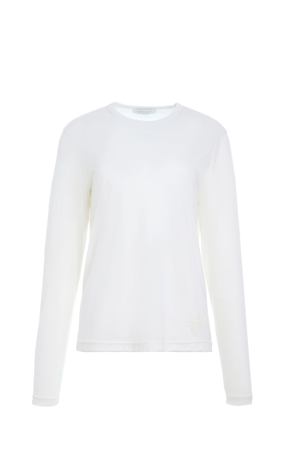 Combe Long Sleeve T-Shirt en ivoire cachemire jersey