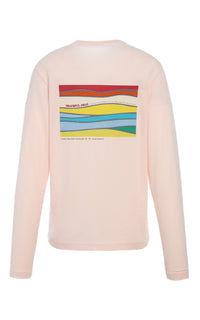 Combe Long Sleeve T-Shirt en rose poudré pâle fine coton jersey