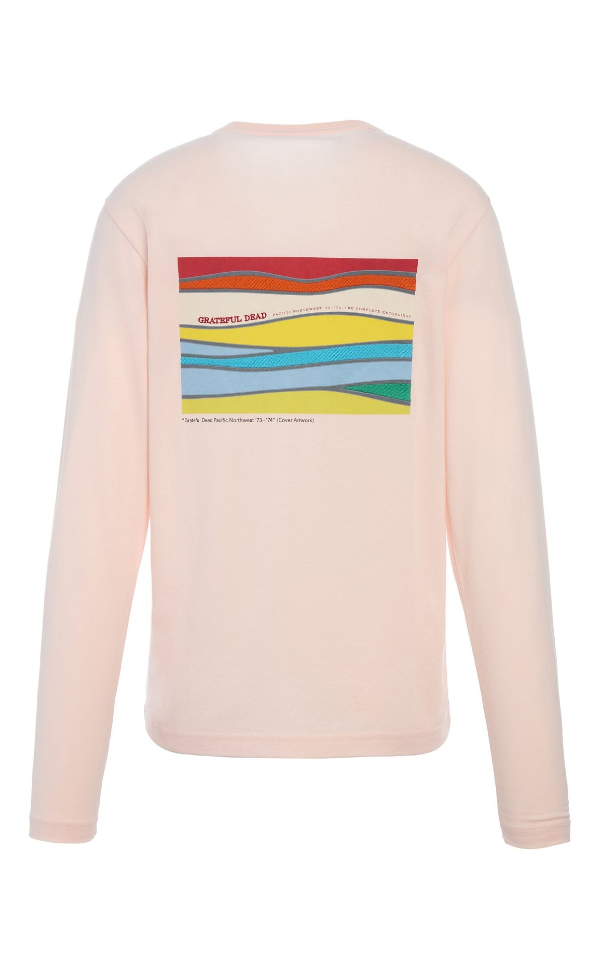 Combe Long Sleeve T-Shirt en rose poudré pâle fine coton jersey