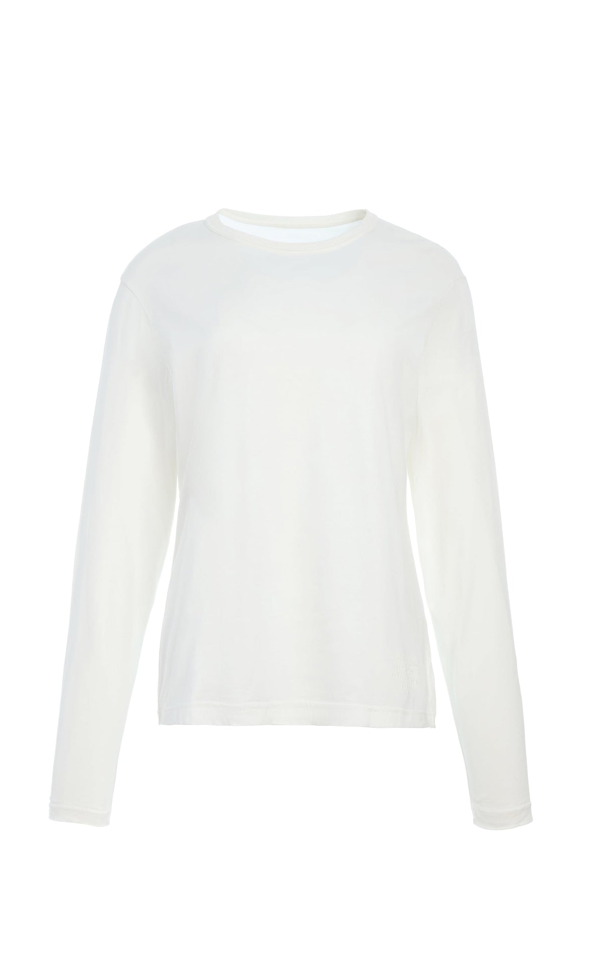 Combe Long Sleeve T-Shirt en blanc fine coton jersey