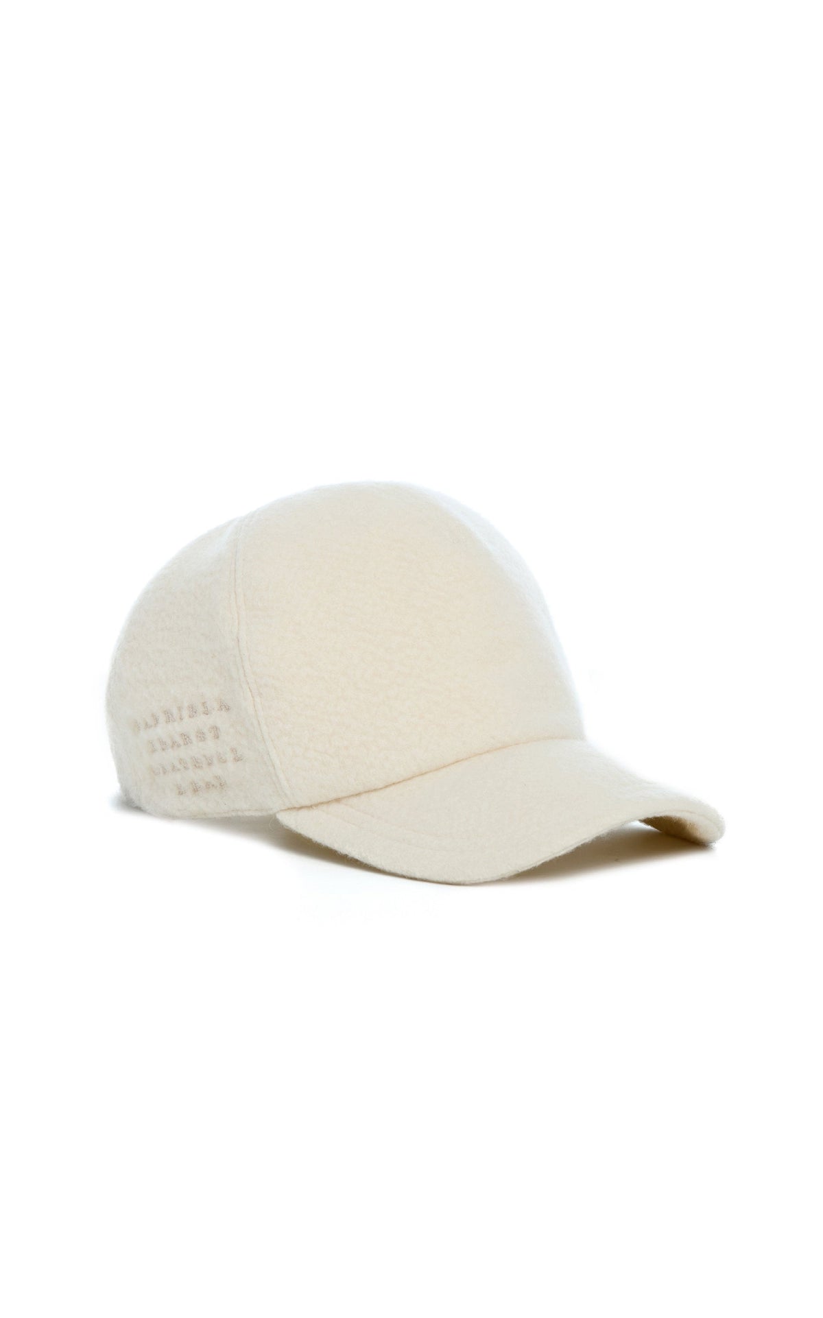 Zed Baseball Hat en ivoire recyclé cachemire feutre