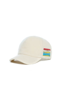 Zed Baseball Hat en ivoire recyclé cachemire feutre