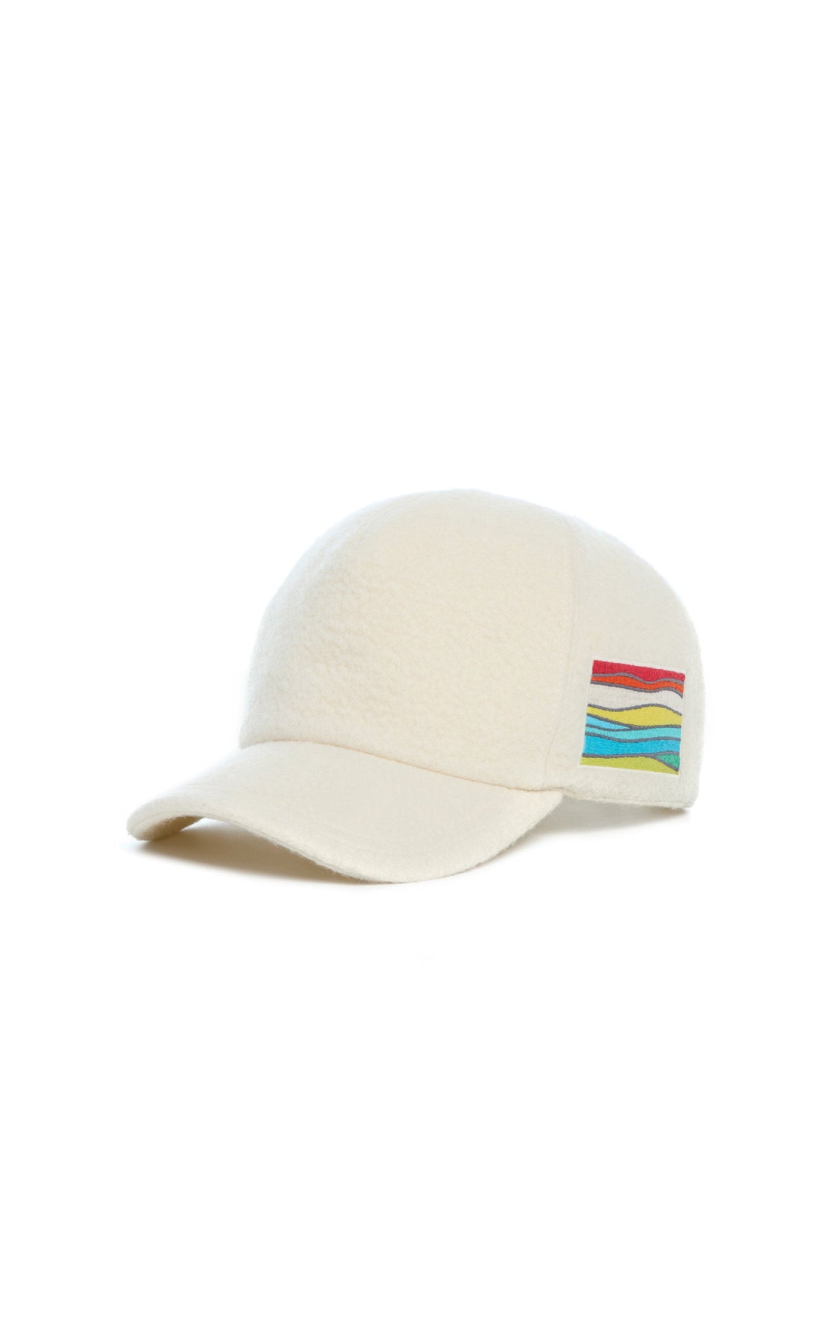 Zed Baseball Hat en ivoire recyclé cachemire feutre