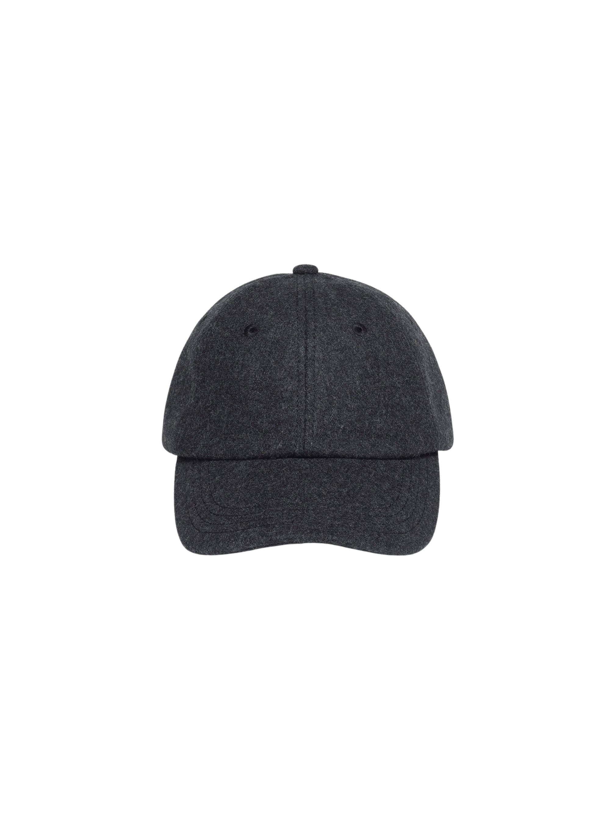 Wool cap with strap - Anthracite