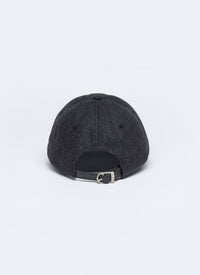 Wool cap with strap - Anthracite