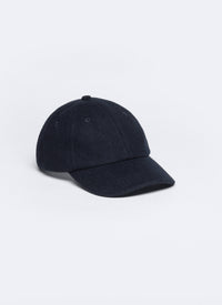 Wool cap with strap - Navy