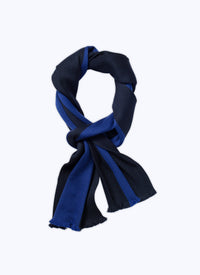 Striped wool scarf - Navy