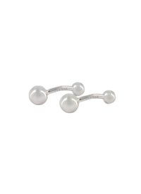 Argent Bouton Manchettes - Argent