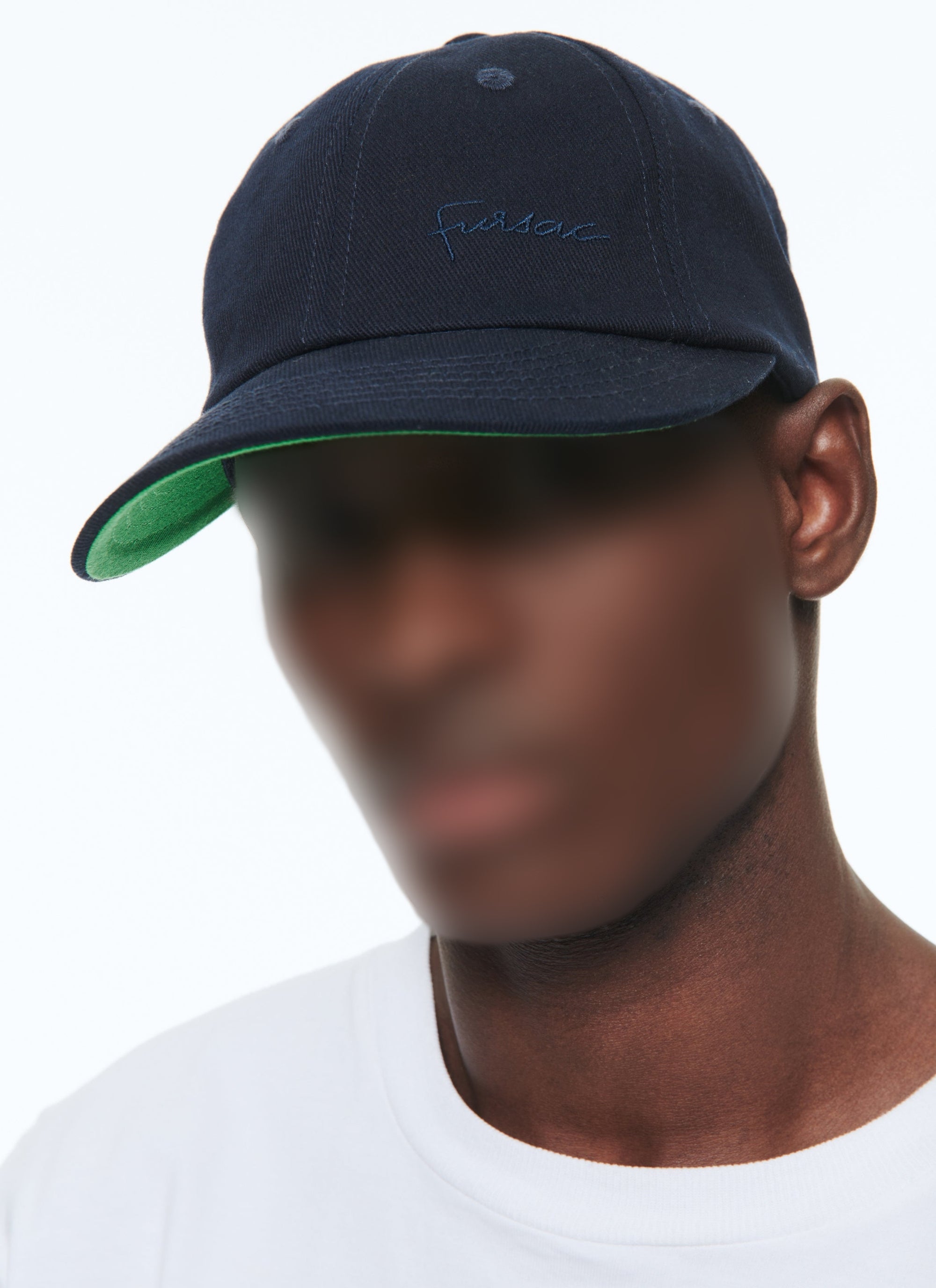Cotton twill cap - Navy blue