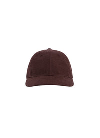 Casquette brodée avec logo en coton - Marron