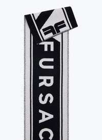 Écharpe jacquard en laine - Noir