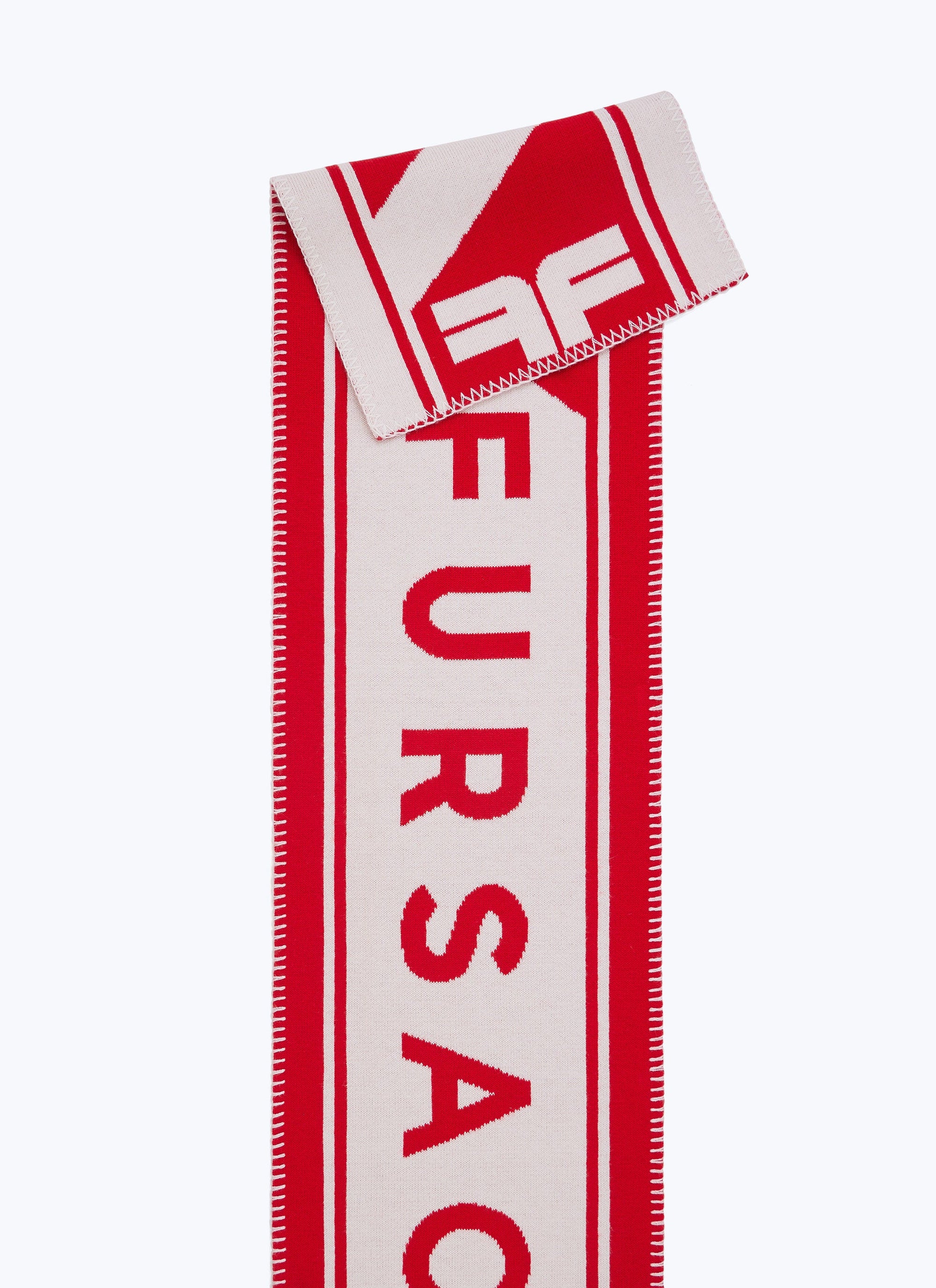 Écharpe jacquard en laine - Rouge Cardinal