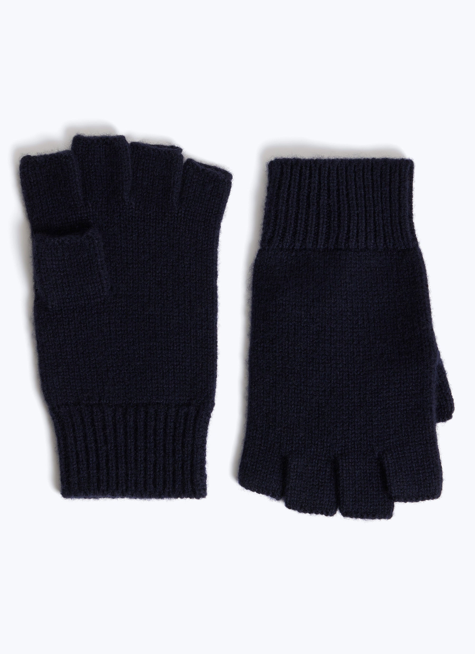 Gants et écharpe en laine - Marine