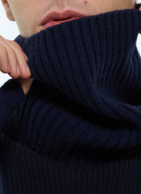 Gants et écharpe en laine - Marine