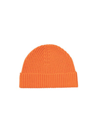 Bonnet tricoté en laine - Citrouille