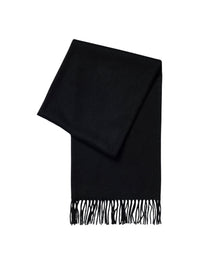 Écharpe réversible en laine et soie - Noir