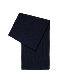 Wool knitted scarf - Navy blue