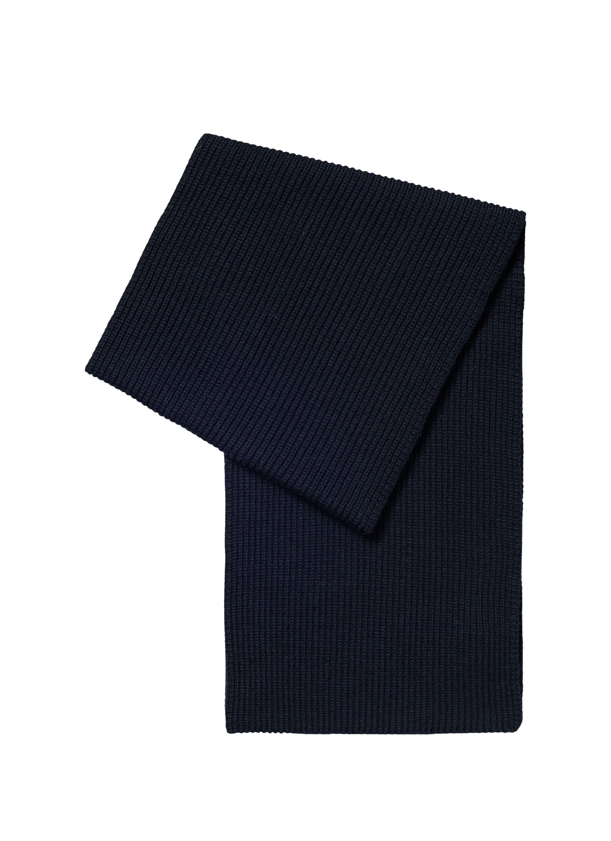 Wool knitted scarf - Navy blue