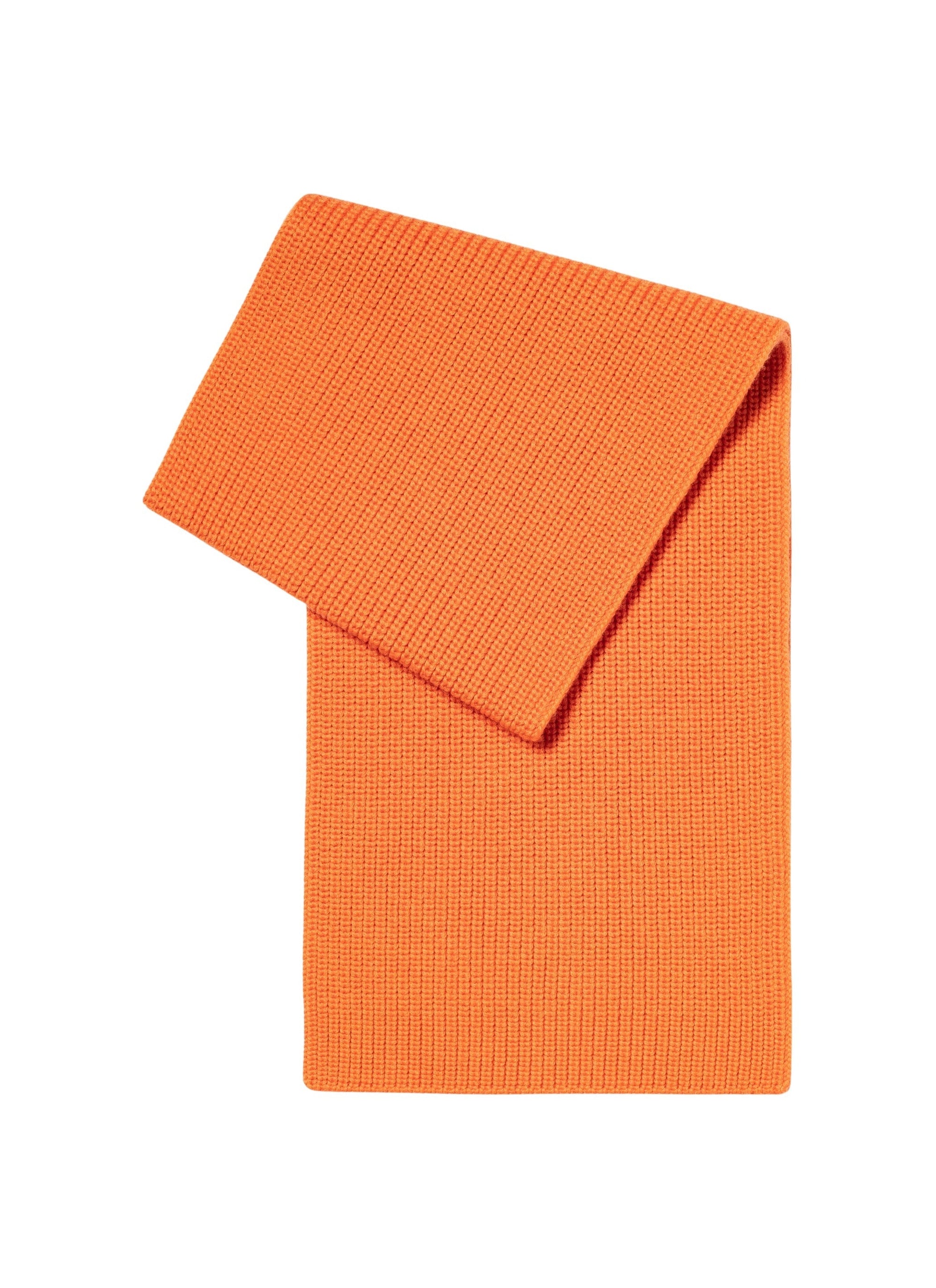 Écharpe tricotée en laine - Citrouille