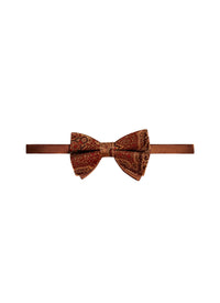 Velvet bow tie - Brick