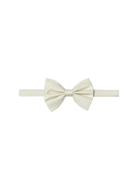 Silk satin bow tie - Ecru