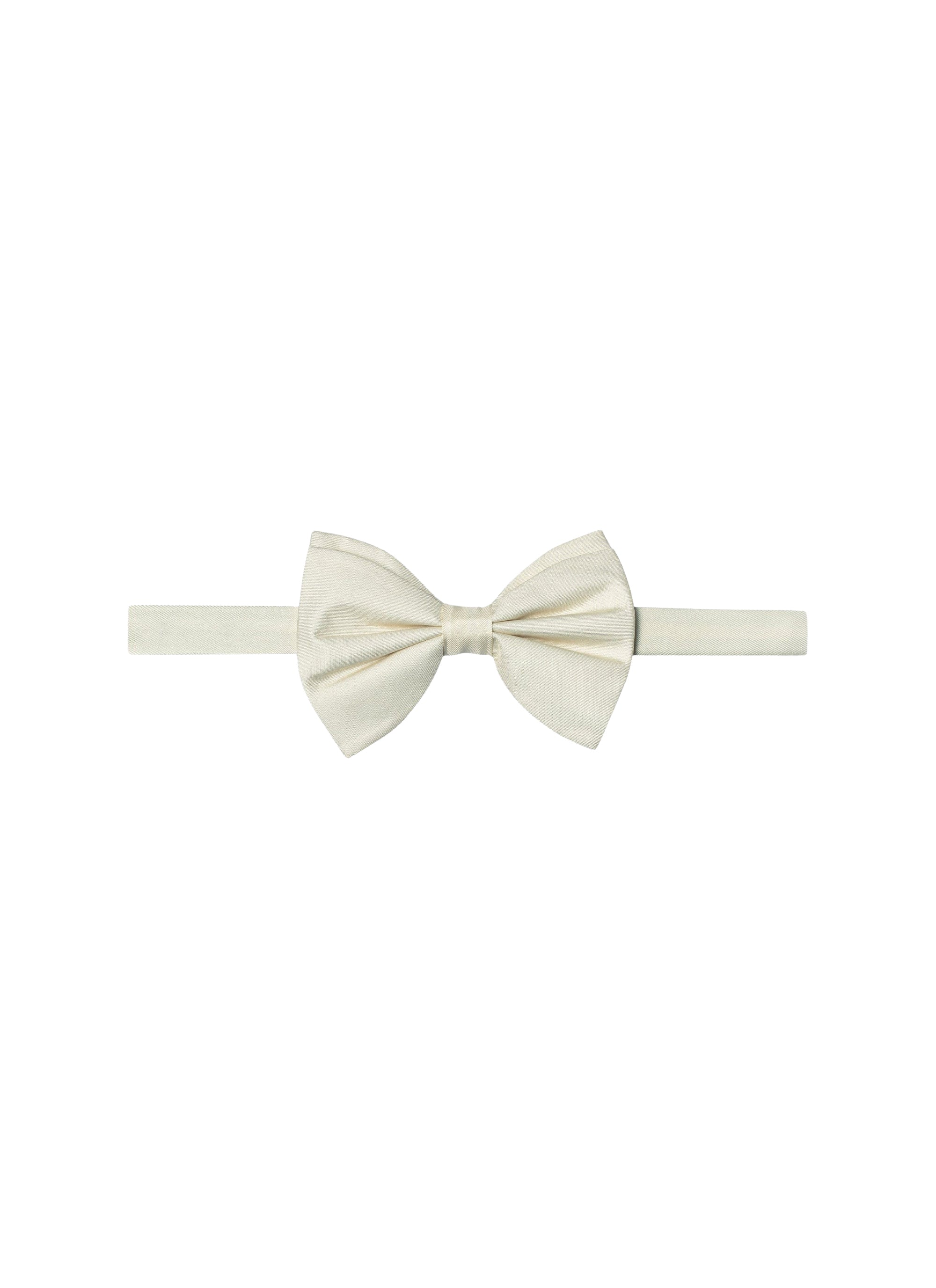 Silk satin bow tie - Ecru