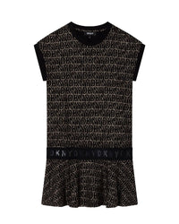 Cotton dress with sleeves - Noir Doré