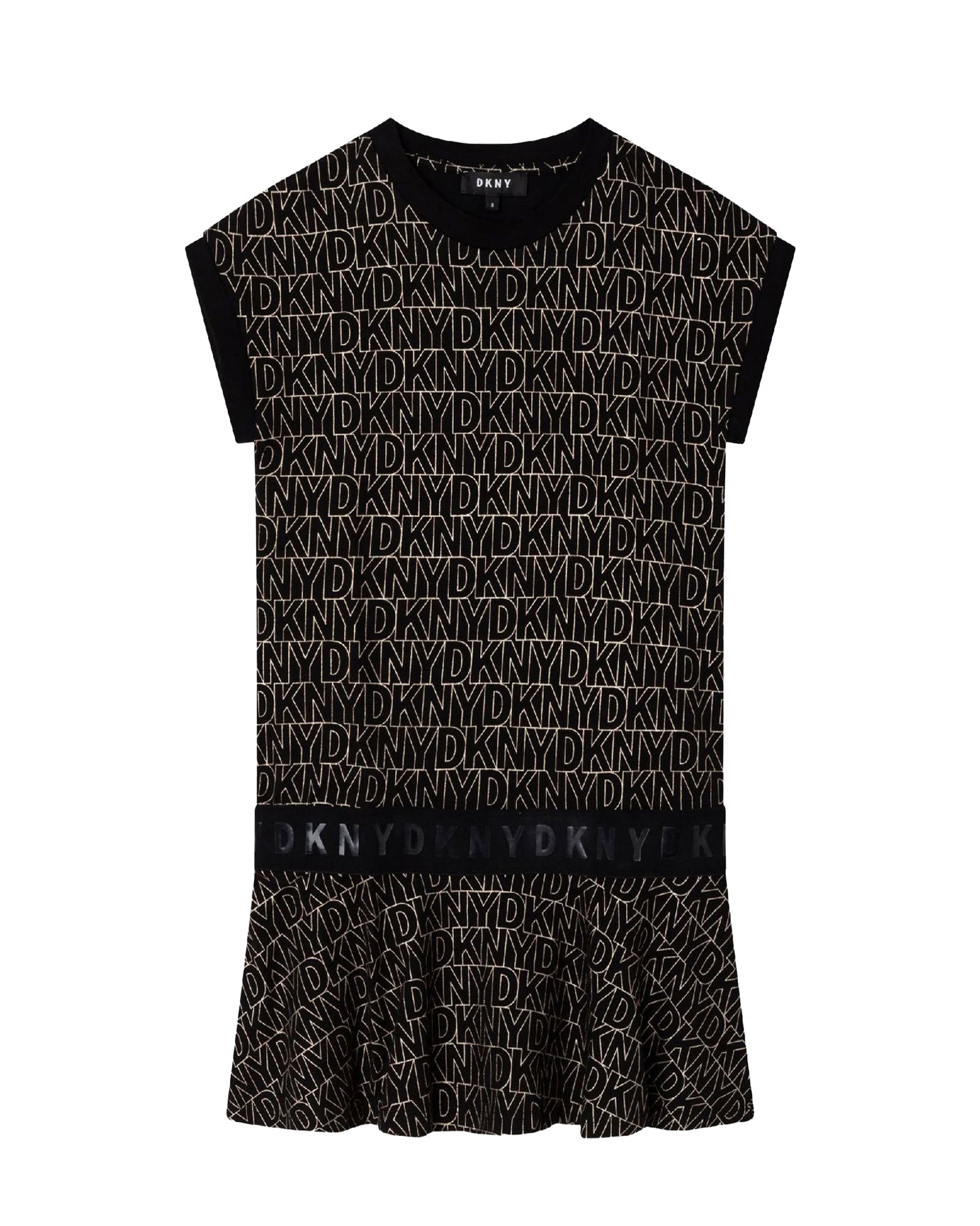 Cotton dress with sleeves - Noir Doré