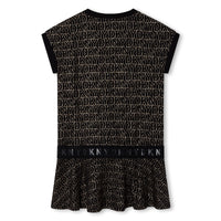 Cotton dress with sleeves - Noir Doré