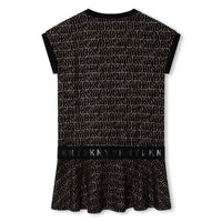 Robe à manches en coton - Noir Doré