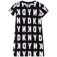 Robe ajourée en résille - Noir Blanc