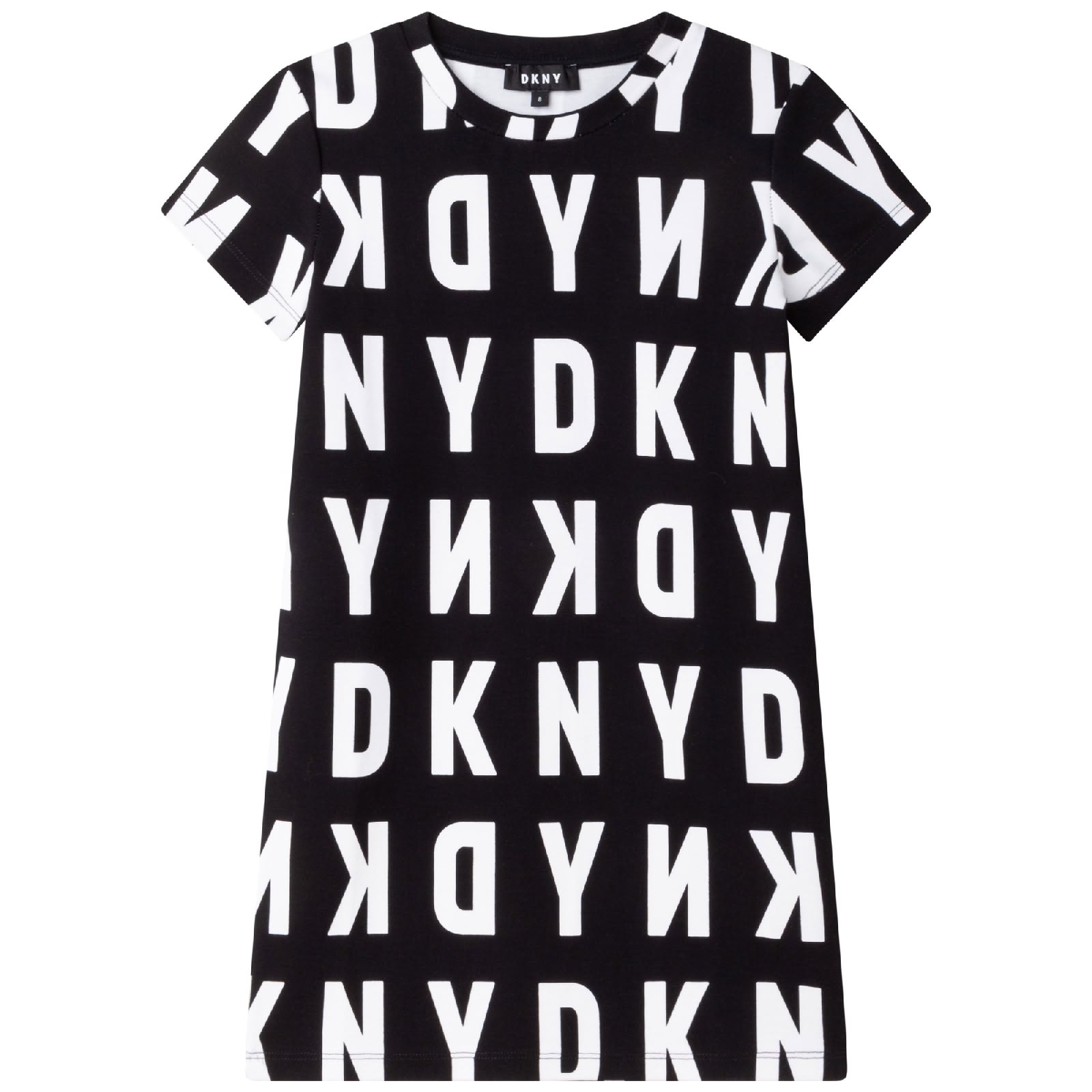 Robe ajourée en résille - Noir Blanc