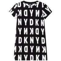 Robe ajourée en résille - Noir Blanc