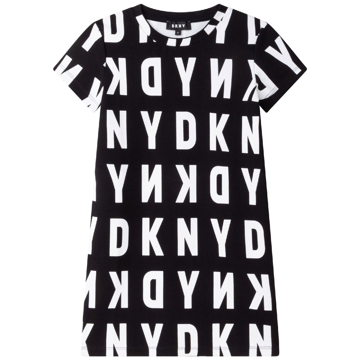 Robe ajourée en résille - Noir Blanc