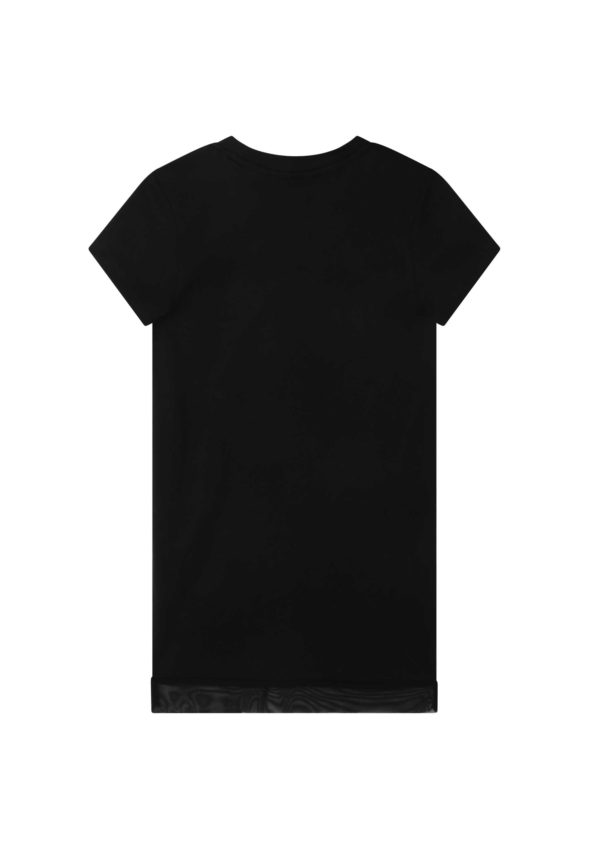 Robe à manches courtes en coton - Black