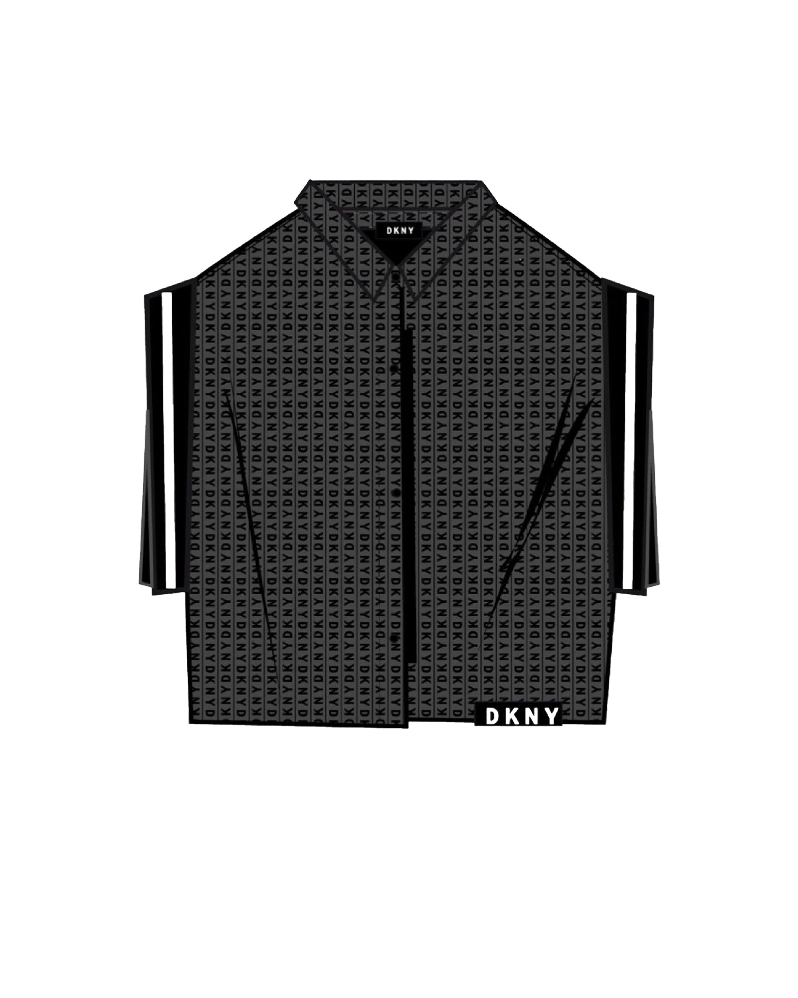 Jacquard satin blouse - Black