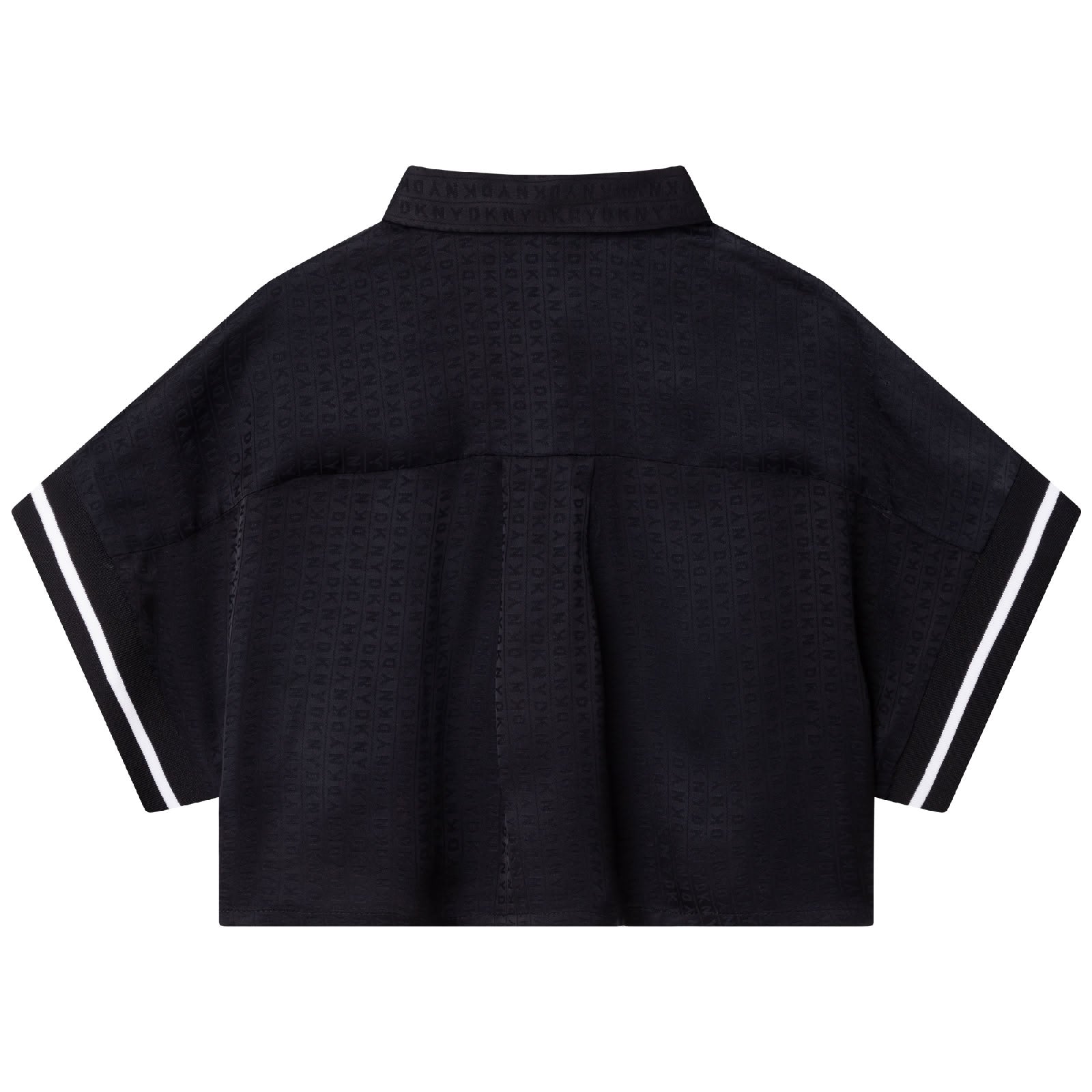 Jacquard satin blouse - Black