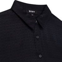 Jacquard satin blouse - Black