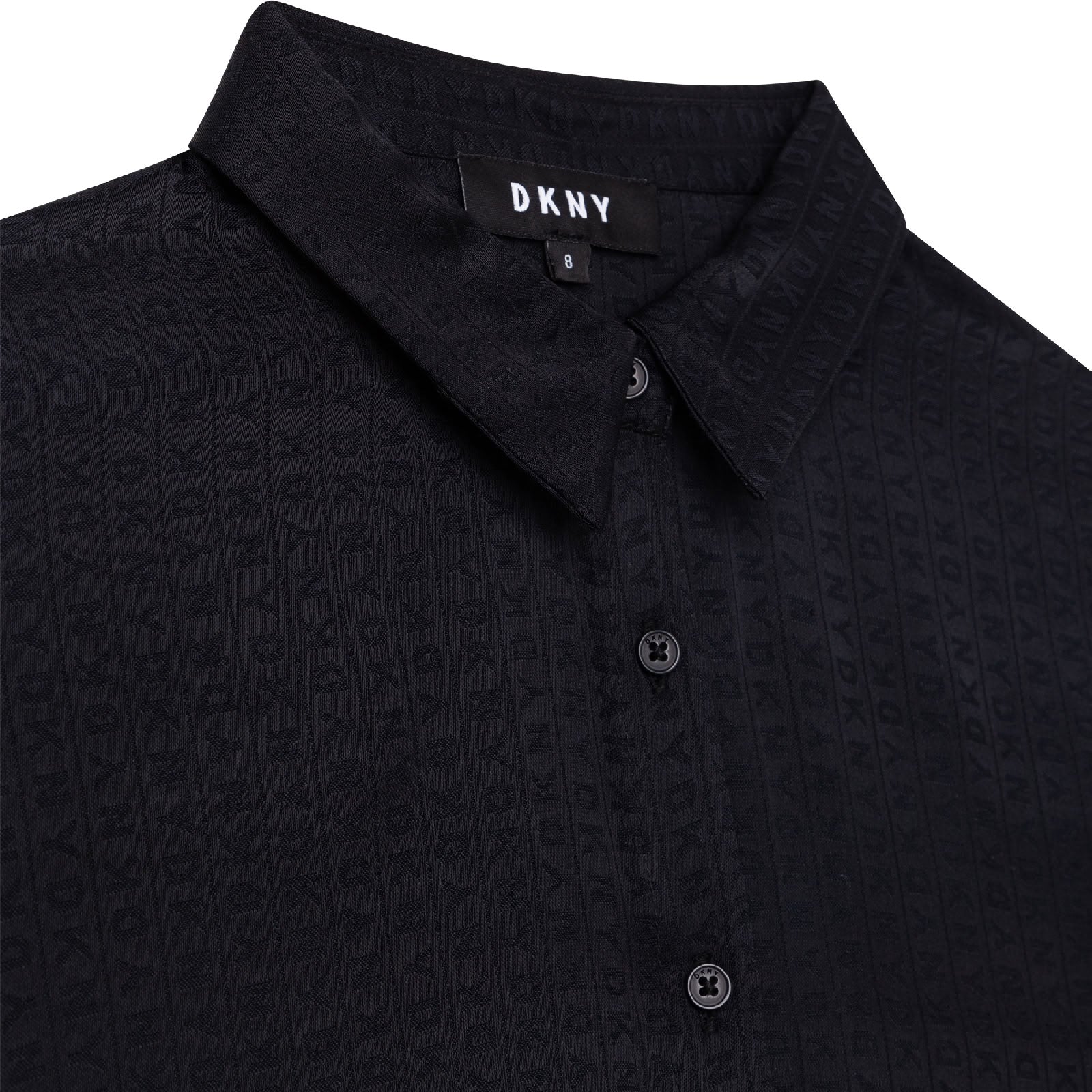Jacquard satin blouse - Black