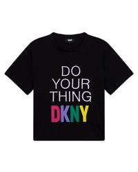 T-shirt ample à illustrations en coton - Black
